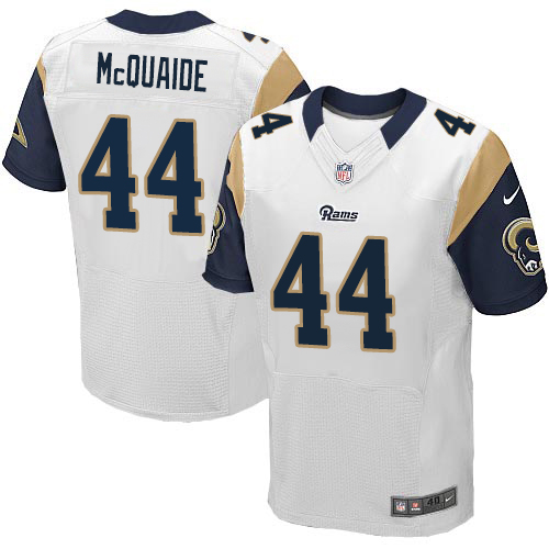 Men's Elite Jacob McQuaide Nike Jersey White Road - #44 NFL Los Angeles Rams